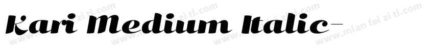 Kari Medium Italic字体转换